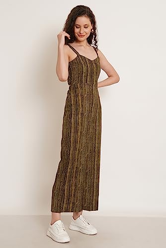 Image of COTLAND Fashions Jaipuri Cotton Abstract Printed Sleeveless Jumpsuit for Women