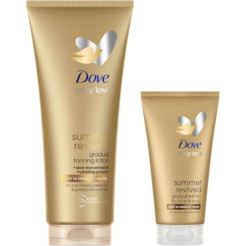 Dove Kit di Lozioni Autoabbronzanti Summer Revived, Per Viso e