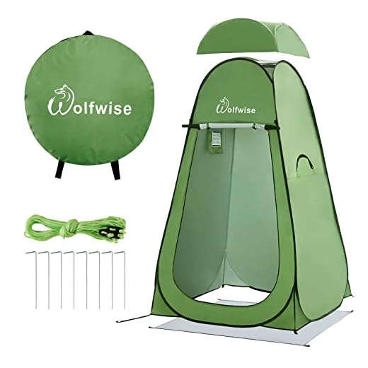 WolfWise Pop Up Privacy Shower Tent Portable Outdoor Sun Shelter Camp Toilet Changing Dressing Room