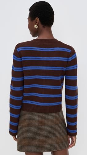 English Factory Women's Striped Gold Button Cardigan3