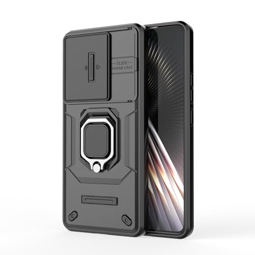 Image of CamShield Pro Case with Slide Camera Protection and 360 Protection Ring Stand Bumper Back Case Cover for Mi Redmi Turbo 3 5G (Black)