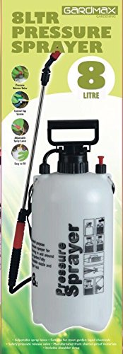 GardMax 8Ltr Litre Manual High Pressure Sprayer Bottle Knapsack Spray Weed Killer Garden