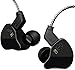 CCZ Melody Auriculares Híbridos 1BA+1DD en el monitor de oído Auriculares HiFi para músicos de batería IEM, actualización de graves profundos adecuados para vocales Pop Folk ACG (sin micrófono, negro)