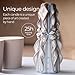 Carved Candles - Handmade Long Burning Decorative Luxury Candles - Unscented - Perfect for Home Decor, Anniversaries, Romantic Occasions, Gifts for Women, Christmas Gift for Mom - Big Grey