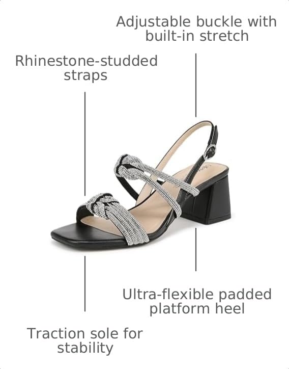 LifeStride Womens Celeste Heeled Sandal Black 7 W by LifeStride - Used condition - Image 3