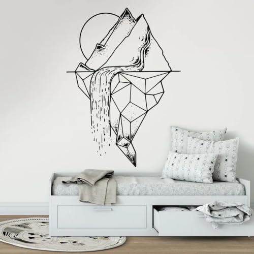 Vinilo pared de cascada lavable y resistente para decoración moderna 2
