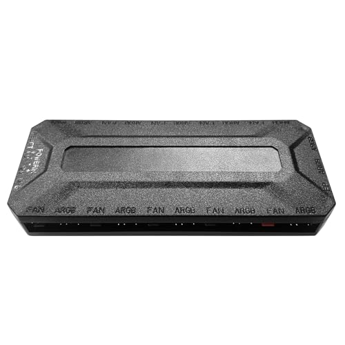 Nfortec ARGB Controller Hub controladora de iluminación para ventiladores y tiras led con control remoto, 10 puertos argb 5v, 10 puertos pwm 12v, compatibilidad con aura sync, msi y rgb fusion - imagen 3