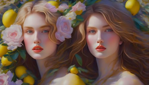 Peinture pastel d'une beauté incroyable affiche toile de lin