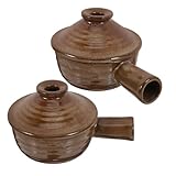 Una pentola per tutte le esigenze: questa pentola di terracotta con coperchio è ideale per stufare, cuocere al forno e cucinare, offrendo una soluzione versatile per i pasti quotidiani in famiglia, pentola per stufati, ciotole adatte al microonde con coperchio