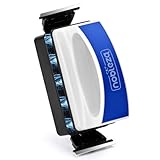 Nobleza Magnetischer Aquarium Scheibenreiniger – Doppelseitiger Algenentferner mit Klingen & Schwamm, Kratzfrei für Glas-Aquarien bis 10 mm, Schwimmend, Innen/Außen Reinigung (Größe M: 13.8x5x8 cm)