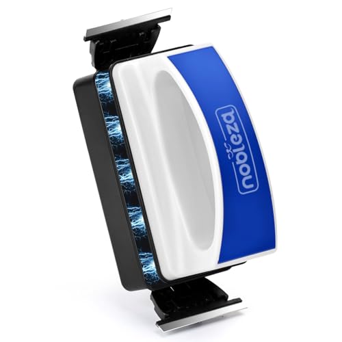 Nobleza - Double Aimant Nettoyeur Aquarium, Grattoir Magnétique Puissant pour Vitres d'Aquarium, Nettoyeur d'Algues Flottant sans Rayures pour Aquarium,...