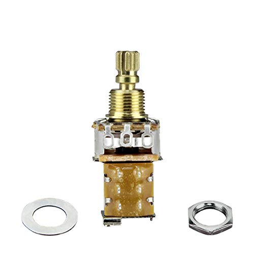 FLEOR 4PCS A500K+B500K Push Push Bounce Switch Potentiometer Short Split Copper Shaft for Electric Guitar Bass Volume/Tone Controls(Set of 2A2B) - Image 3