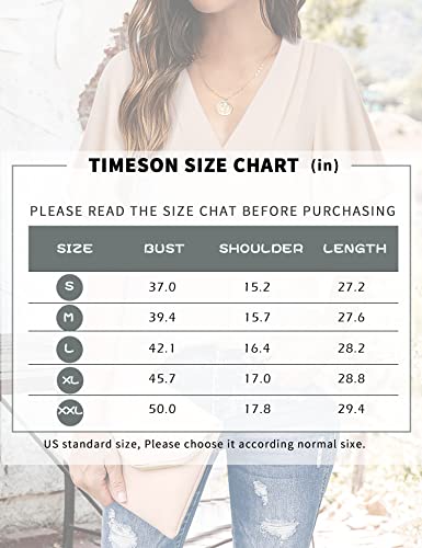 Timeson Women Formal Blouses,Office Blouses For Women For Work Summer Ladies Dressy Shirts Summer Chiffon Tunic Tops For Women Professional Interview Tops Fitted High Low V Neck Tops Beige Medium #TOP5