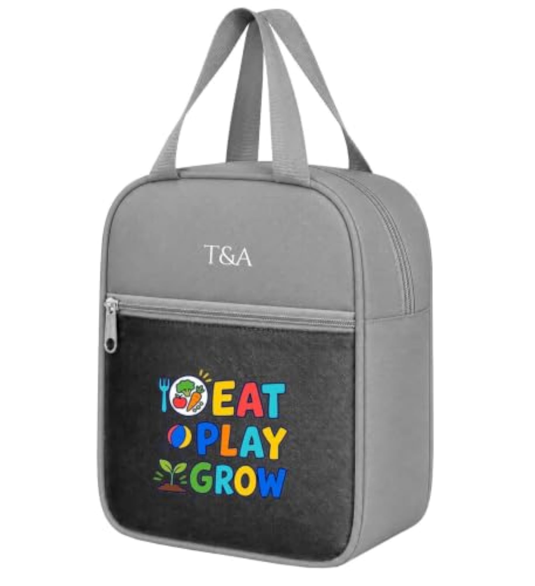 Reusable Portable Lunch Bag with Front Storage Pocket