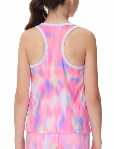 Image of THE GYM PEOPLE Girl's Athletic Tank Tops Racerback Running Workout Shirts | Soft, High stretch, Racerback, Relaxed fit, Easy to match, For running, dancing and daily wear