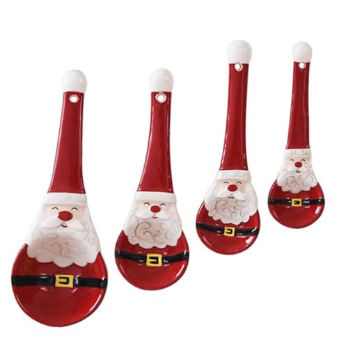 ARTSEWPLY セラミック 計量 スプーン スプーン 食品 磁器 ベーキング 計量 スロット付き 調理 DIY クリスマス 調理器具 かわいい ベーキング マス