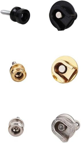 Miniatura 8 de Wolfride Correa de guitarra Bloqueo de correa de seguridad Botones de bloqueo Reemplazo de liberación rápida Correa de guitarra Cerraduras Negro