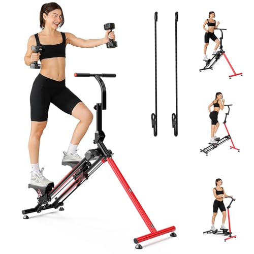 YOLEO Steppers for Exercise at Home, Adjustable Stair Stepper with 3 Workout Modes,Folding Cardio Stair Master with Ski Simulation Mode & Oversized Pedal,90% Pre-Assembled Stair Climber with Handlebar