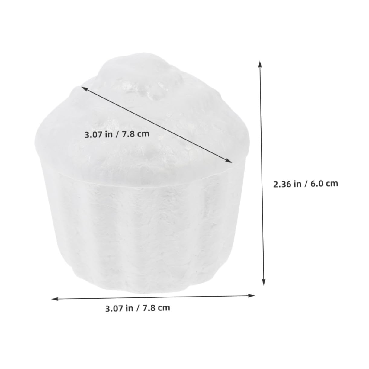 Operitacx Lot De 5 Modèles De Cupcakes en Mousse Blanche 7,8 Cm pour DIY Décoration Gâteau, Accessoires Réutilisables pour Garçon Et Filles Créatifs Et Entraînement Pâtisserie Fête Mariage