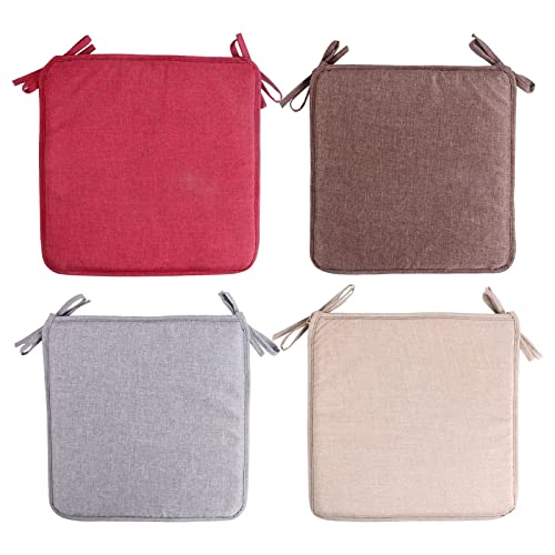 Tunkence Solid Chair Pad Chair Pad Covers For Dining Chairs Square Strap Garden Chair Pads Seat Cushion For Outdoor Bistros Stool Patio Dining Room Linen For Patio Porch Swing Garden Kitchen #TOP2