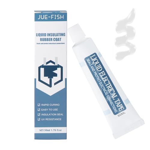 Joyan Caucho Aislante, Cinta Aislante Líquida de 50 ML, Gel Aislante Electrico para Cables Interiores y Exteriores (blanco)