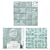Tenedos HTC290 Azure Haven Square Glass Mosaic Tile – 12x12 Glossy Blue Tile Sheet for Kitchen Backsplash, Bathroom, Shower Wall & Accent Decor (1 Sheet)