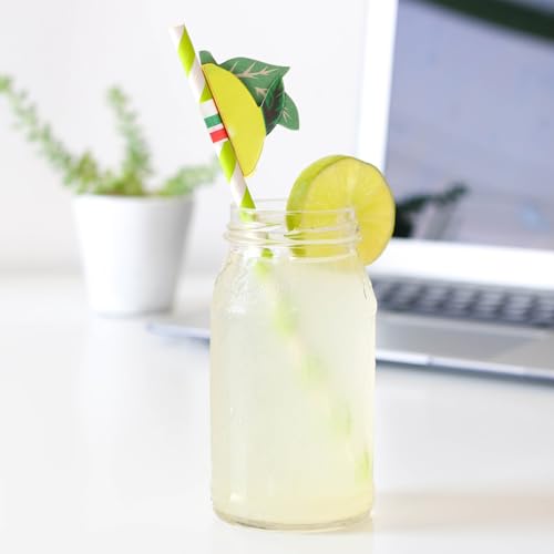 Pitillos de papel con forma de fruta 50 piezas miniatura 4