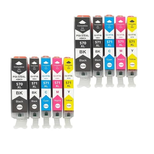 Cartouche d'encre PGI570 CLI571 compatible MG5752 MG6851, solution contre le texte délavé