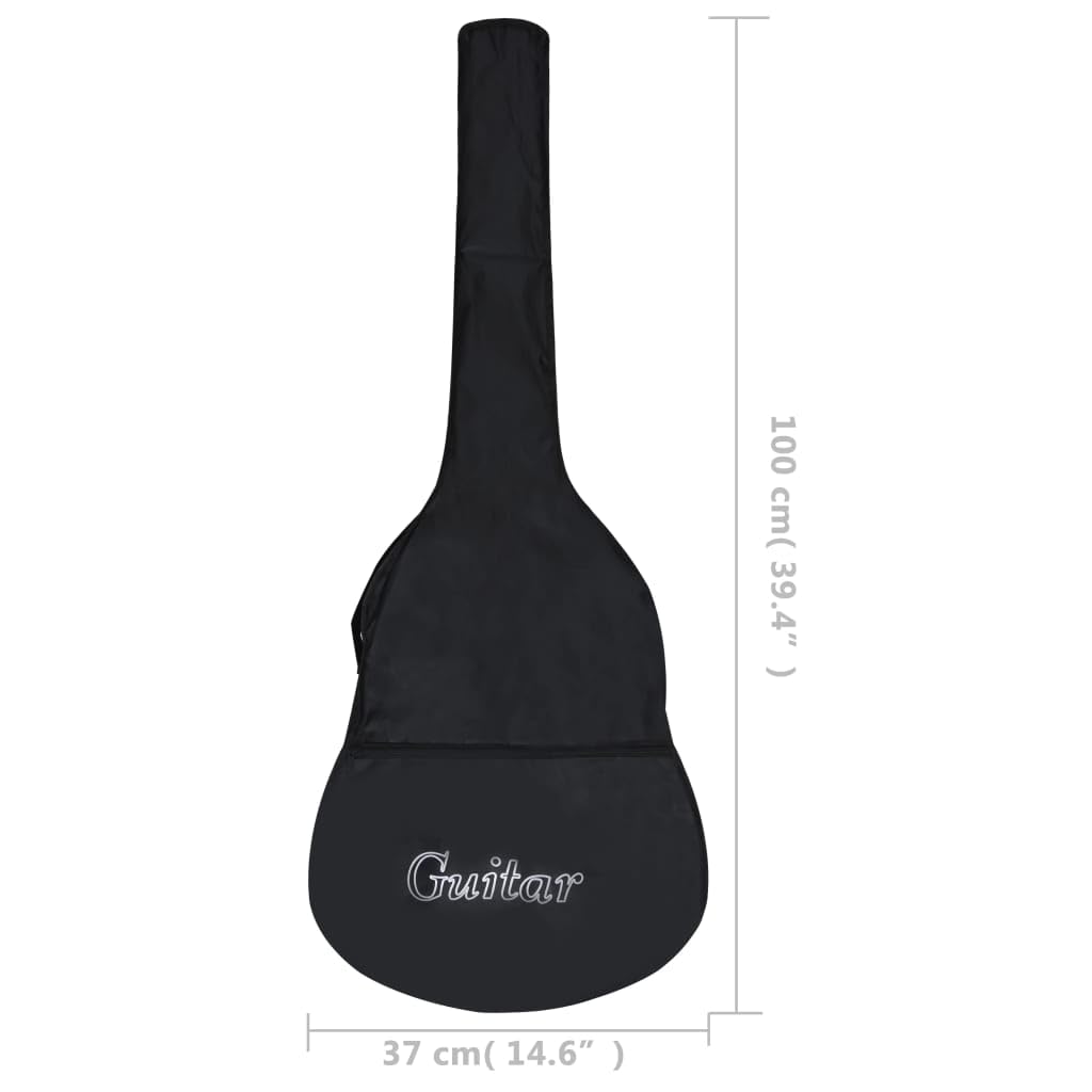 Klassikgitarre für Anfänger mit Tasche 4/4 39 Zoll akustische Konzertgitarre für Kinder Erwachsene Lernset mit Zubehör, Gurt, Plektrum und Stimmgerät für Hobby und Unterricht