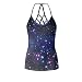 Canotta da Donna con Stampa Cielo Senza Maniche, Camicetta Sexy Senza Maniche, alla Moda (M,2marina Militare)