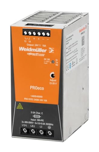 Weidmuller Ac/dc Converter, 1 O/p, 24V, 10A - 1469540000