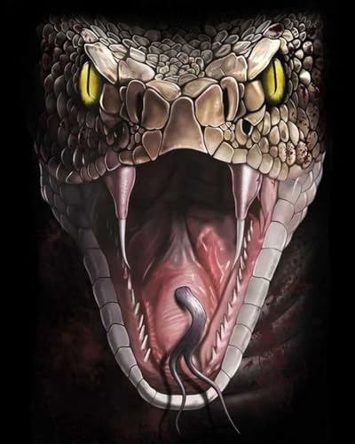 Peinture diamant 5D serpent YIMORE toile anti-plis pour décoration murale DIY
