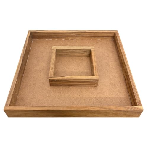 Image of Varmala Preservation Frame with Photo Compartment | Wedding Garland Keepsake Frame | Leakproof Resin Art Display | Premium Quality Gift for Couples & Anniversary (Square, Teakwood, 12x12 Inch)