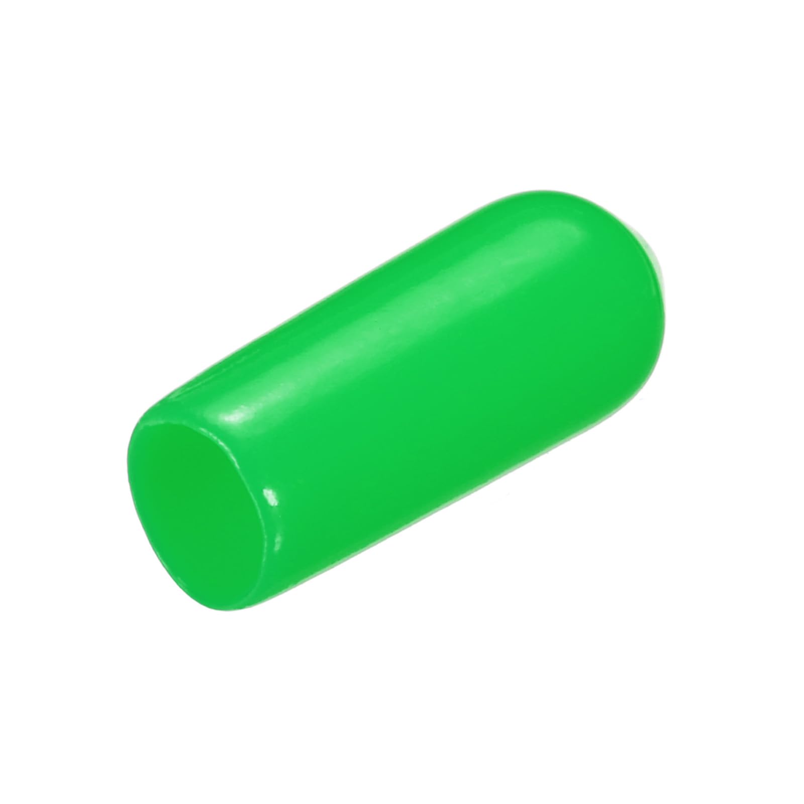 uxcell 20pcs Rubber End Caps 5mm(3/16") ID Vinyl PVC Round Tube Bolt Cap Cover Screw Thread Protectors Green
