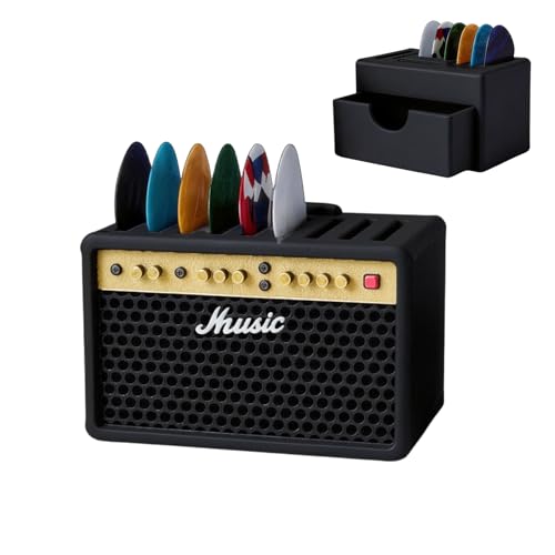 Guitar Pick Holder, Picks Case, Portable Guitar Accessories Gifts for Guitar Players Men Musicians Music Enthusiasts Decor, Suitable for Thickness of 3mm(No Picks)