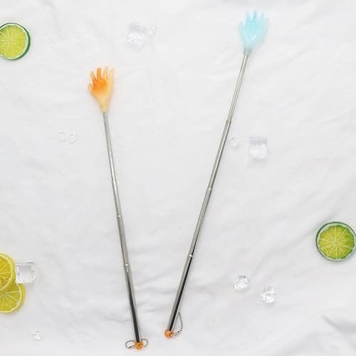 Miniatura 6 de Rascador telescópico portátil para la espalda, herramienta de masaje de picazón, rastrillo tamaño de masaje, tipo bolígrafo, rascado, acero