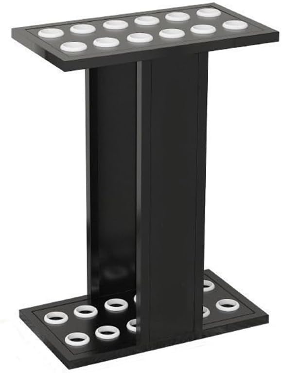 Floor Stand Billiard Cue Rack, Floor Stand Billiard Equipment Organizer, Pool Cue Equipment Storage Organizer(Black,23.6X9.8X17.7in)