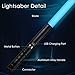 Amaxshiirchy Lightsaber 2 Pack RGB 15 Colors Metal Hilt FX Light Saber attery Rechargable 2-in-1 Double-Bladed FX Dueling Light Saber Cosplay Toy 3 Sound Mode Light Sword Forge