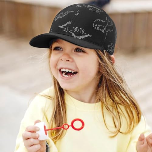 BQUBO Toddler Baseball Hat Baby Cap Sun Hat Adjustable Dinosaur Pattern Baseball Caps Toddler Kid Boys Girls Age 0-4T3