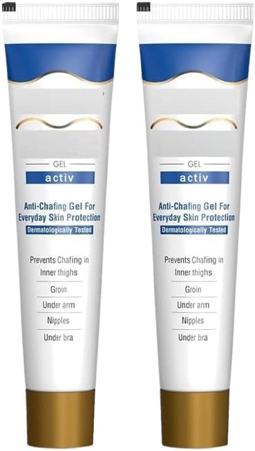40Gram (1.41Ounce) Activ Anti-Chafing Silicone Gel | for Men & Women - 20g Each, 2Pack