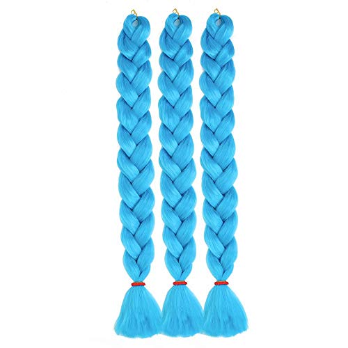 Blue Kanekalon Braiding Hair 3 Packs 84 Inch By Leticia