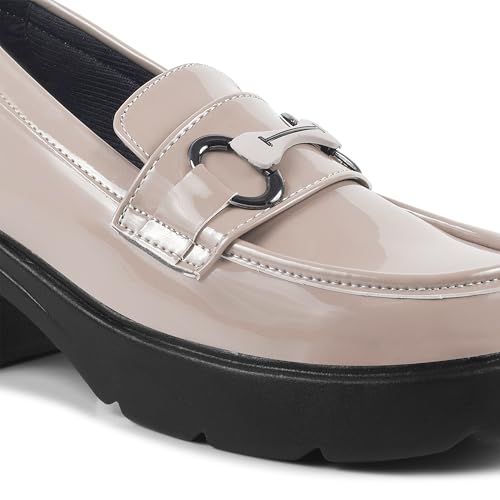 Image of JM LOOKS Women's Stylish Loafers Chunky Sole for Slip On Casual Shoes for Work & Office