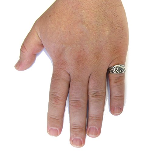 Anillo de plata de ley para hombre sólido 925 R001554
