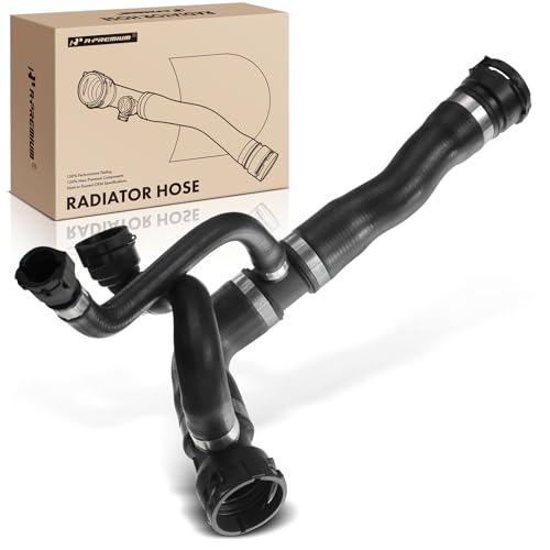 A-Premium Upper Radiator Coolant Hose Compatible with BMW E60 525i 2004-2005 L6 2.5L, E60 530i 2004-2005 L6 3.0L, Gas Sedan, Automatic Transmission, Replace# 17127519255