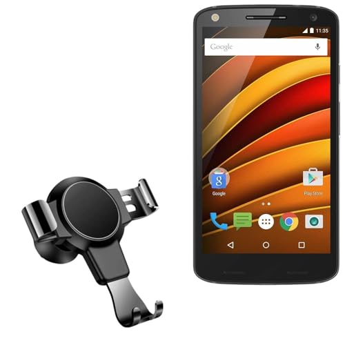 BoxWave Car Mount Compatible with Motorola Moto X Force - X-Switch Car Mount, Air Vent Mounted Holder Simple Minimal - Jet Black
