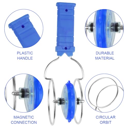 ABOHU Leuchtender Kreisel, 2 Stück Gyro-Rad Spinner Spielzeug, Magnetischer Leuchten Spinning Gyro, Schwerkraft trotzen, Magnetisches Kreisel Fidget Spielzeug für Kinder
