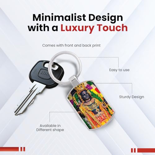 Image of Stylish Metal Keychains with Permanent Glossy Print - Inspirational Quotes & Spiritual Designs - Perfect Key chains for loved ones, Personal Use, Gifts & Return Gifts