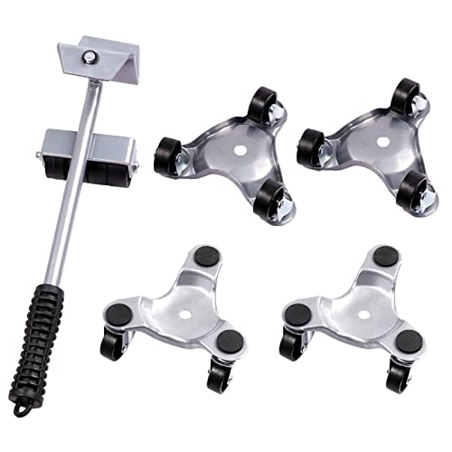 BotaBay Möbeltransportwagen-Set Silber Dreieckige Lenkrolle, 150kg langlebige ABS-Räder, zum Bewegen Schwerer Gegenstände Cover