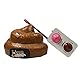 Ghzste Ferngesteuertes Poop-Autospielzeug, Lustiges Spielzeug, Poop-Trick-Spielzeug, Haustier-Tier-Streichspielzeug für Familienspiele und Partygeschenke (Braun1)