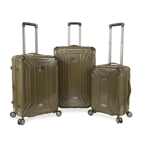 HIGHLAND TACTICAL Hardside 3pc Set, Dark Green